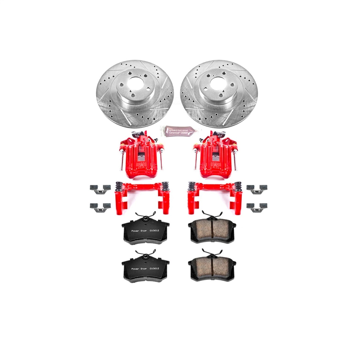 PowerStop Rear Z23 Evolution Sport Brake Kit with Calipers | 2001–2005 Volkswagen Jetta (KC847)