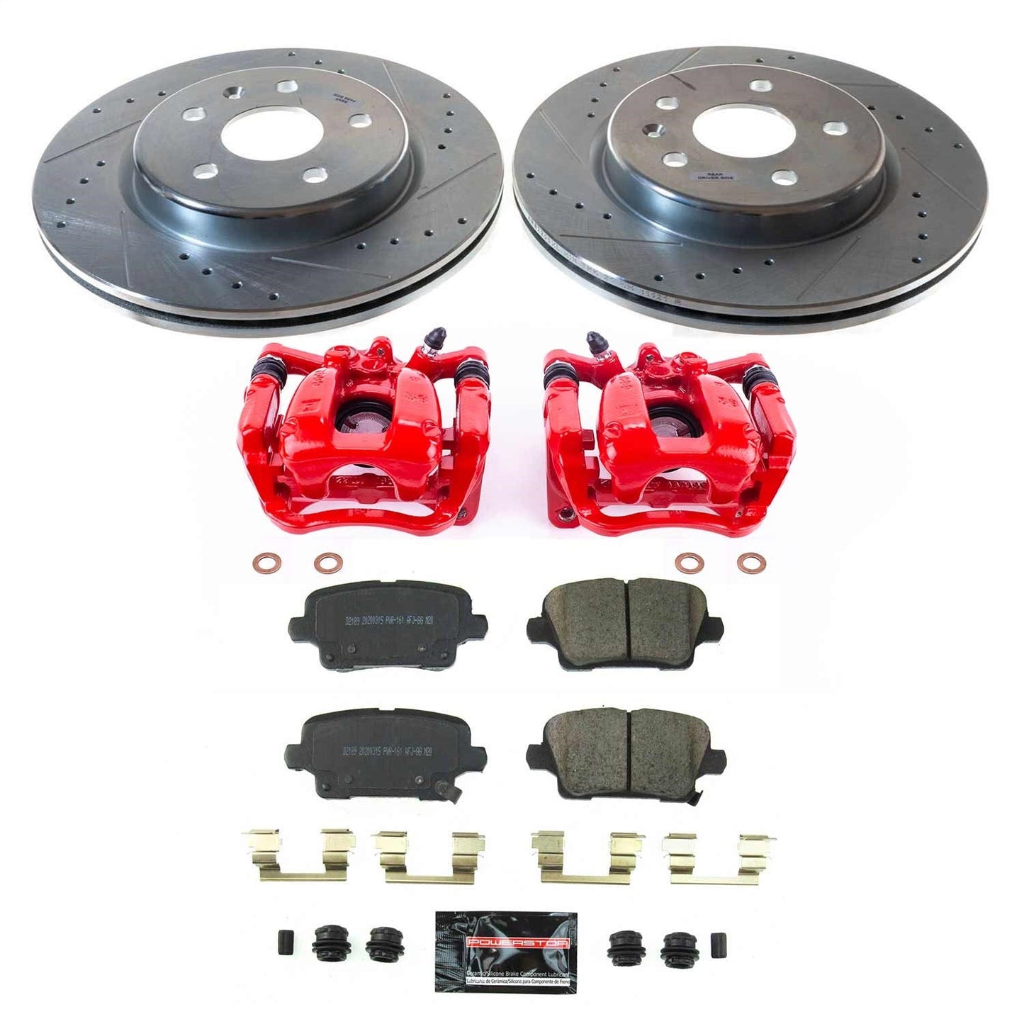 PowerStop Rear Z23 Evolution Kit with Calipers | 2019–2020 Cadillac XT4 (KC8487)