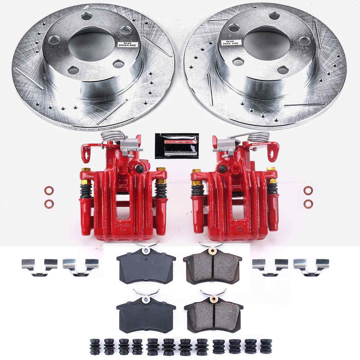 PowerStop Rear Z23 Evolution Sport Brake Kit with Calipers | 1998–2001 Audi A6 Quattro (KC849)