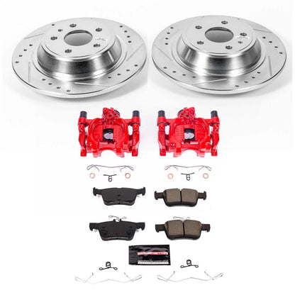 PowerStop Rear Z23 Evolution Kit with Calipers | 2017–2020 Ford Fusion (KC8533)