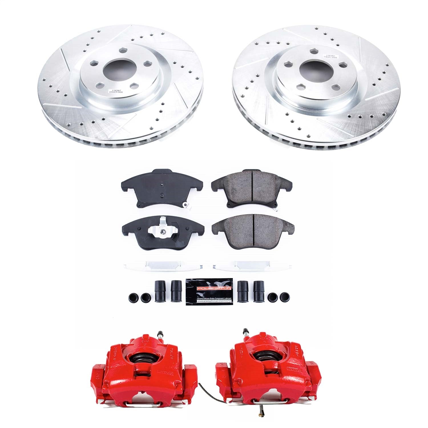 PowerStop Front Z23 Evolution Sport Brake Kit with Calipers | 2019–2020 Ford Police Responder (KC8540)