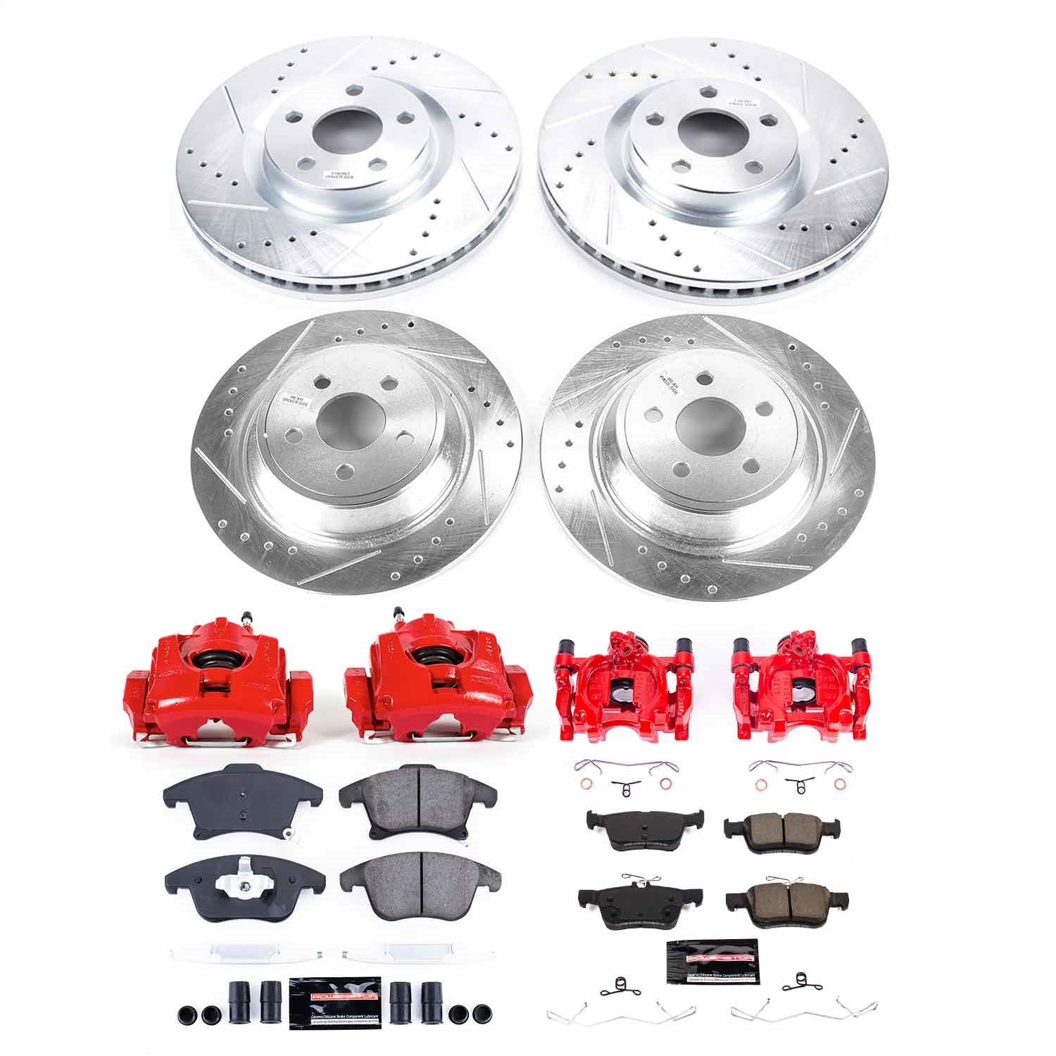 PowerStop Front & Rear Z23 Evolution Kit with Calipers | 2019–2020 Ford Police Responder (KC8541)