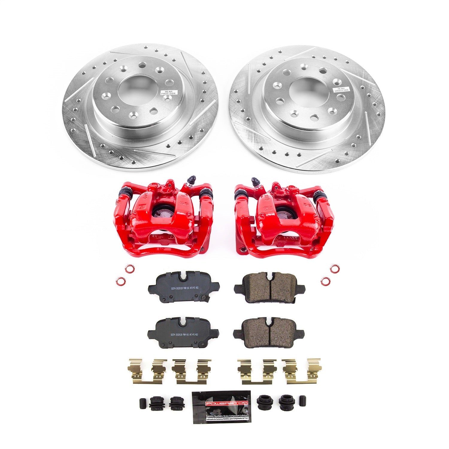 PowerStop Rear Z23 Evolution Kit with Calipers | 2020–2021 Chevrolet Malibu (KC8676)