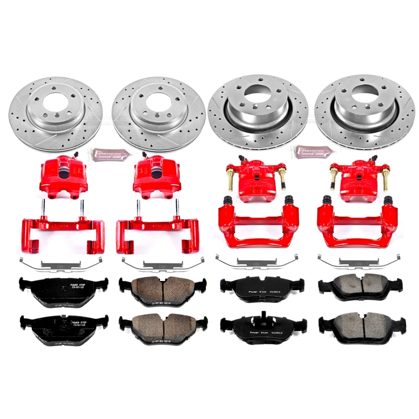 PowerStop Front & Rear Z23 Evolution Sport Brake Kit with Calipers | 2003–2008 BMW Z4 (KC873)