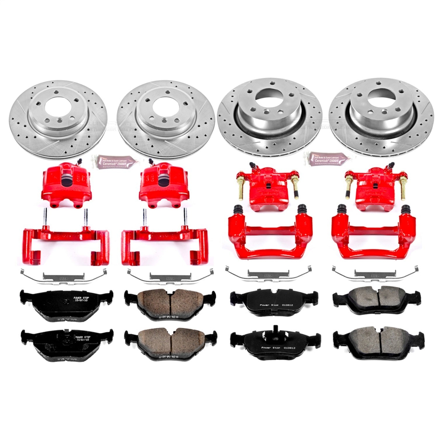 PowerStop Front & Rear Z23 Evolution Sport Brake Kit with Calipers | 2003–2008 BMW Z4 (KC873)