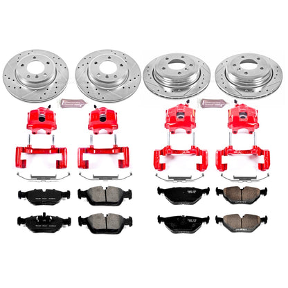 PowerStop Front & Rear Z23 Evolution Sport Brake Kit with Calipers | 2001–2005 BMW 325xi (KC874)