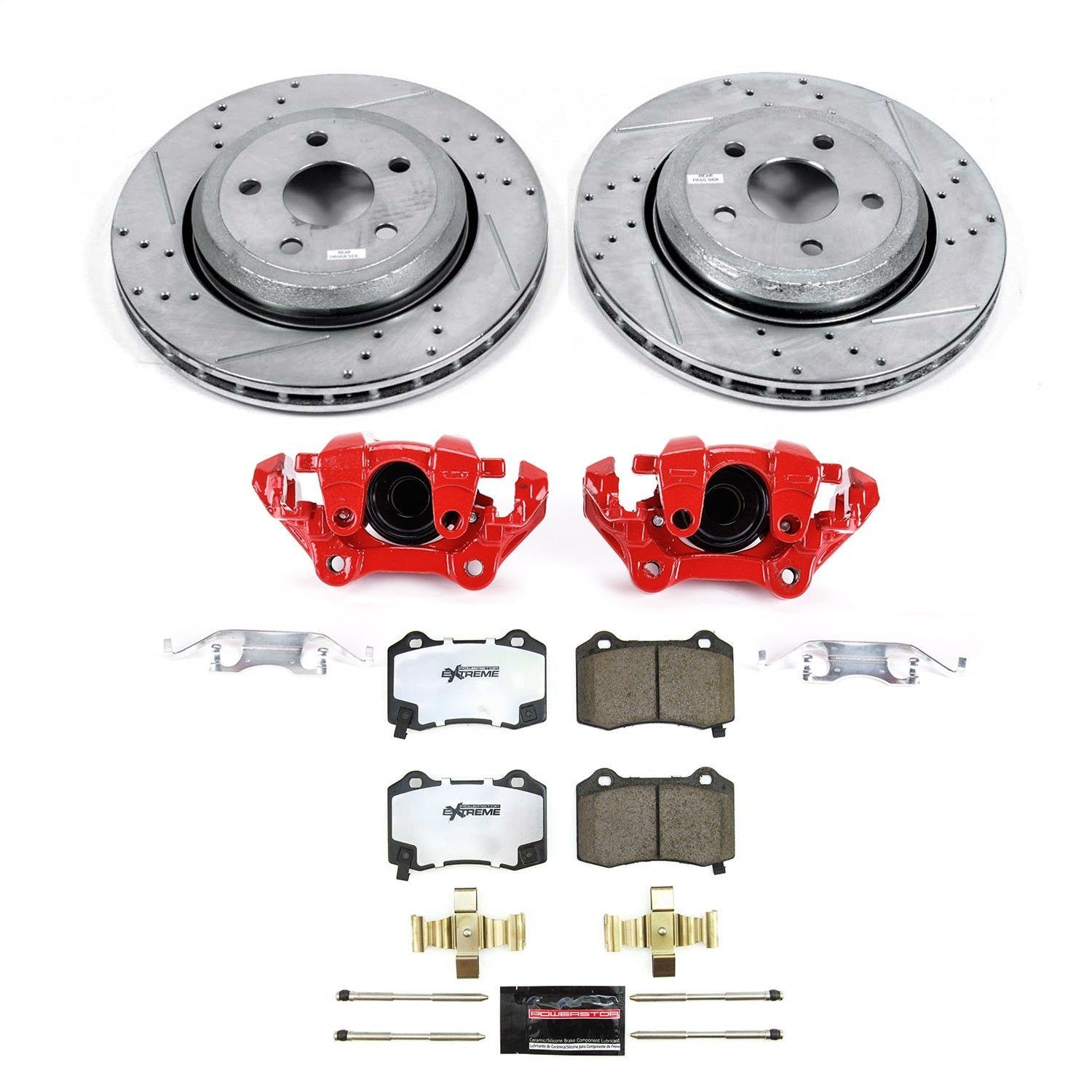 PowerStop Rear Z26 Street Kit with Calipers | 2021 Dodge Durango (KC8758-26)
