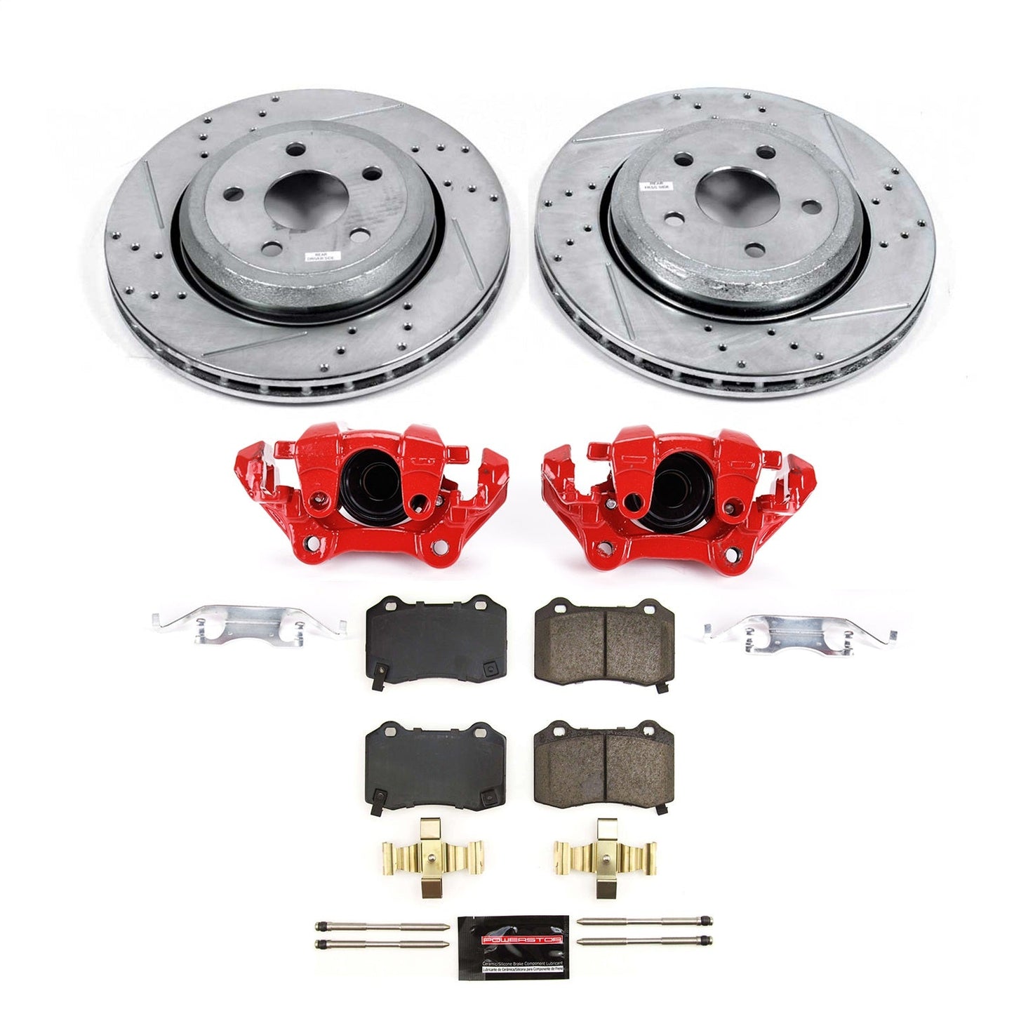 PowerStop Rear Z23 Evolution Kit with Calipers | 2021 Dodge Durango (KC8758)