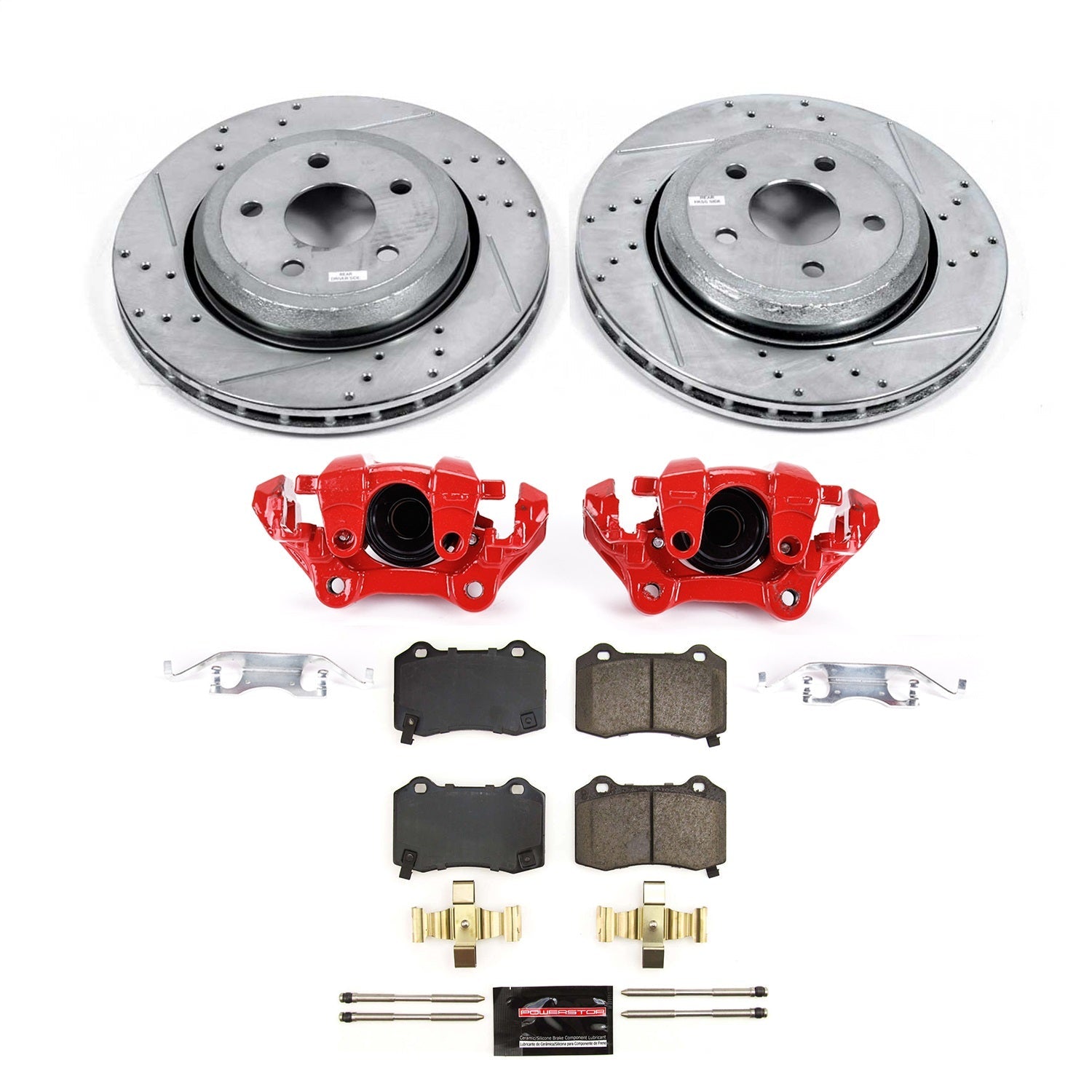PowerStop Rear Z23 Evolution Kit with Calipers | 2021 Dodge Durango (KC8758)