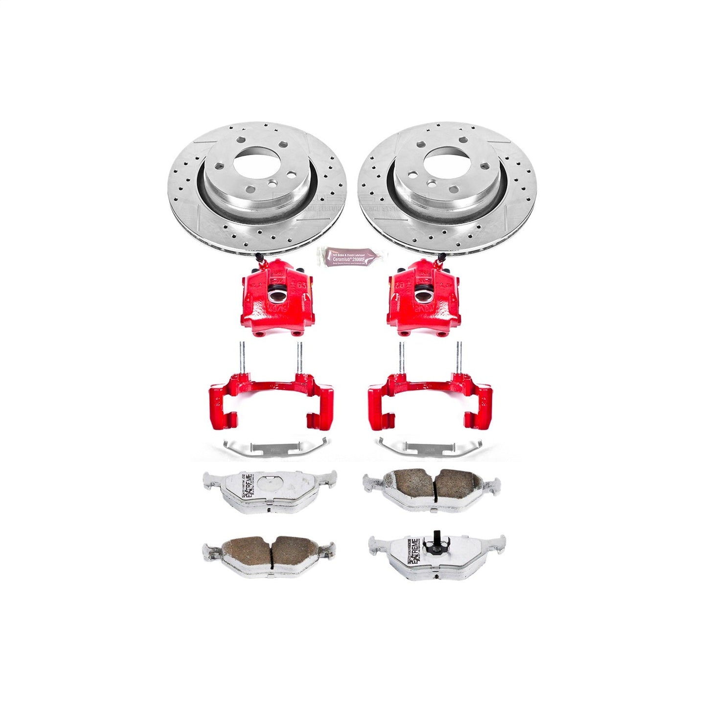 PowerStop Rear Z26 Street Warrior Brake Kit with Calipers | 2000 BMW 323i (KC877-26)