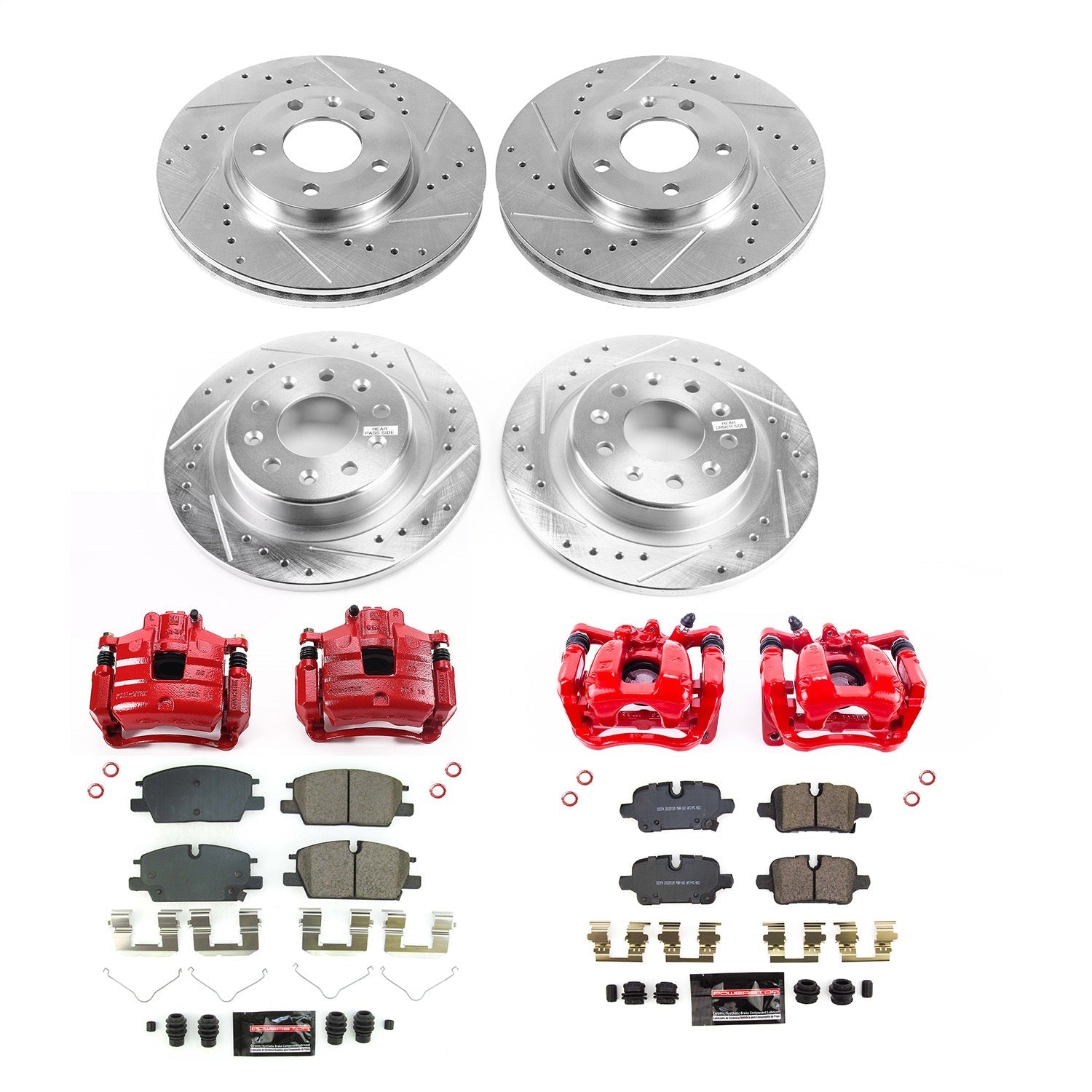 PowerStop Front & Rear Z23 Evolution Kit with Calipers | 2021 Chevrolet Malibu (KC8799)
