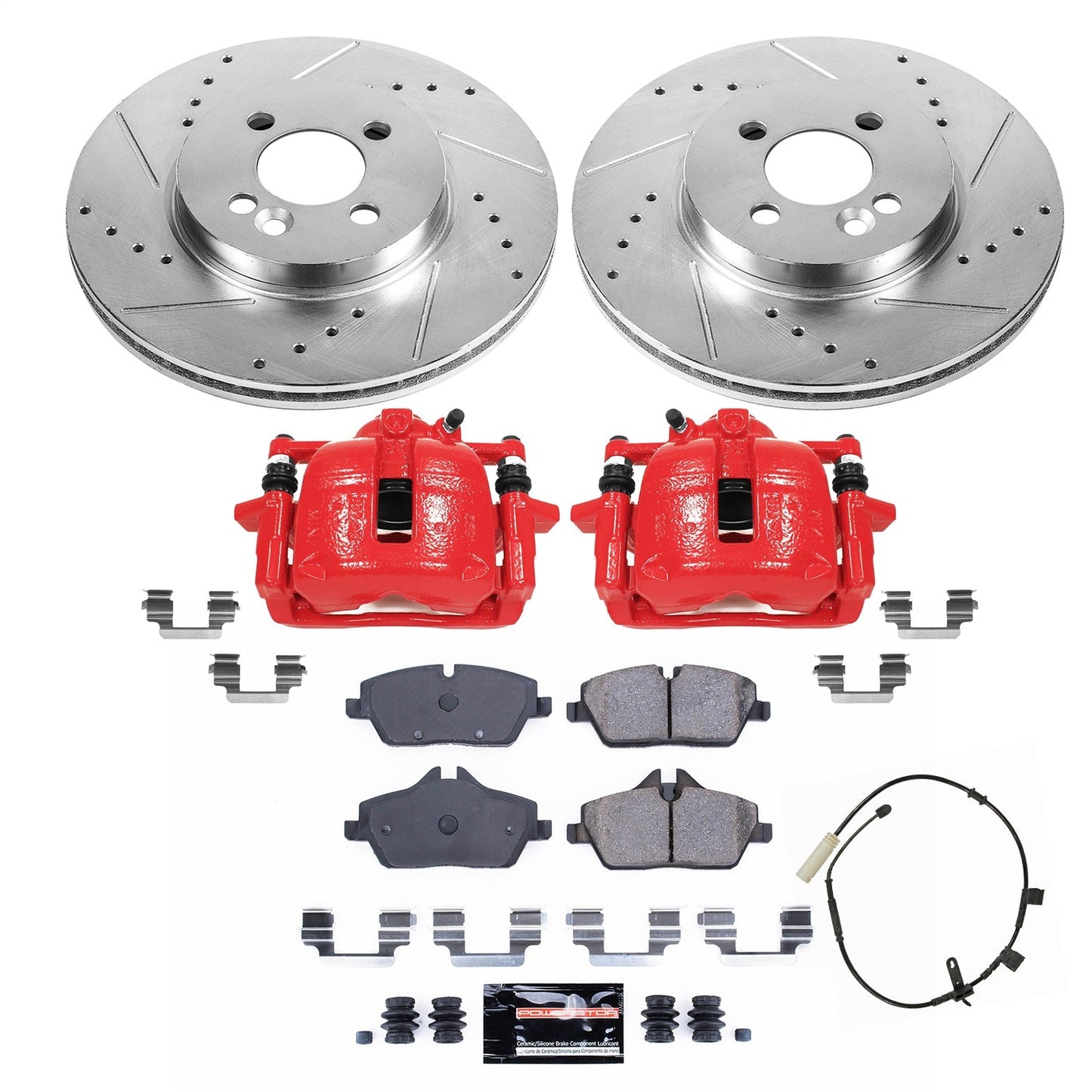 PowerStop Front Z23 Evolution Kit with Calipers | 2011 Mini Cooper (KC8842)