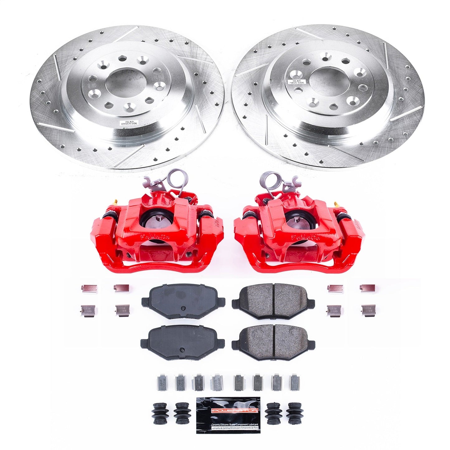 PowerStop Rear Z23 Evolution Kit with Calipers | 2013–2014 Ford Edge (KC8846)