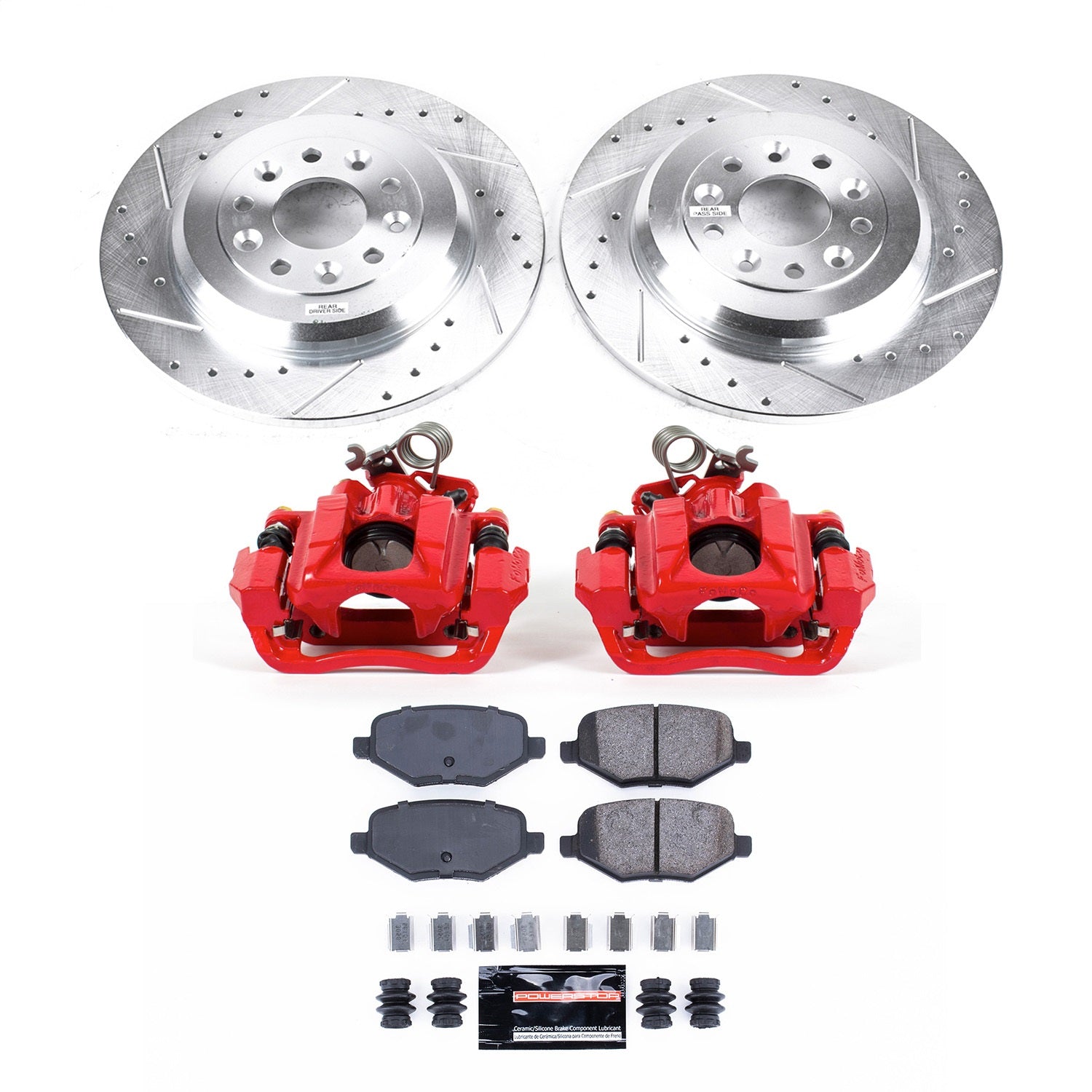 PowerStop Rear Z23 Evolution Kit with Calipers | 2010–2019 Lincoln MKT (KC8846A)