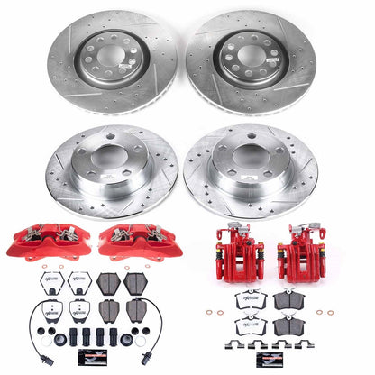 PowerStop Front and Rear Z26 Street Kit with Calipers | 2001–2005 Audi Allroad Quattro (KC889-26)