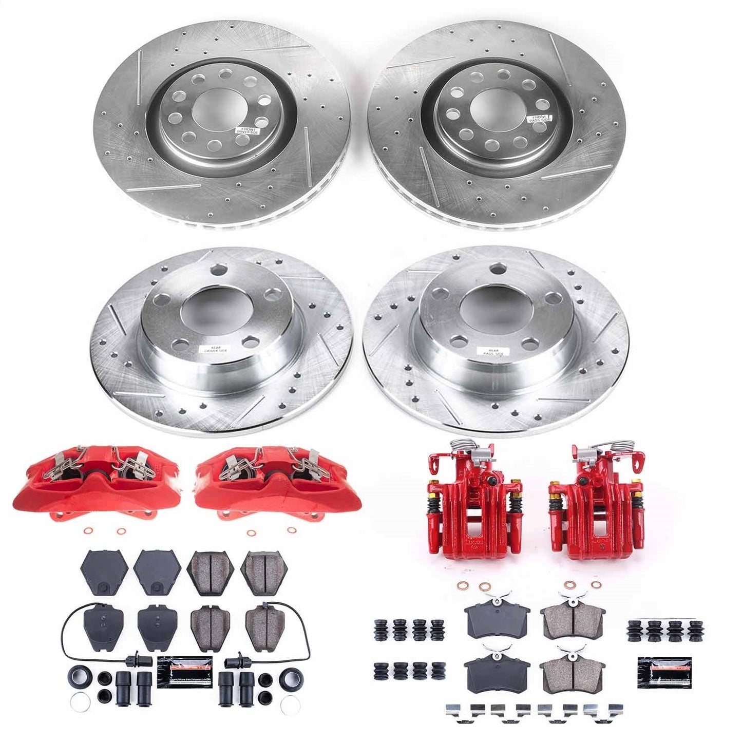 PowerStop Front & Rear Z23 Evolution Sport Brake Kit with Calipers | 2001–2005 Audi Allroad Quattro (KC889)