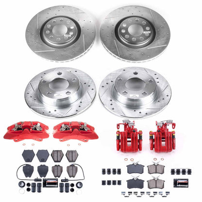 PowerStop Front & Rear Z23 Evolution Sport Brake Kit with Calipers | 2001–2005 Audi Allroad Quattro (KC889)