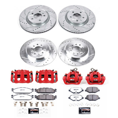 PowerStop Front and Rear Z36 Truck & Tow Kit with Calipers | 2011–2019 Lincoln MKT (KC8971-36)