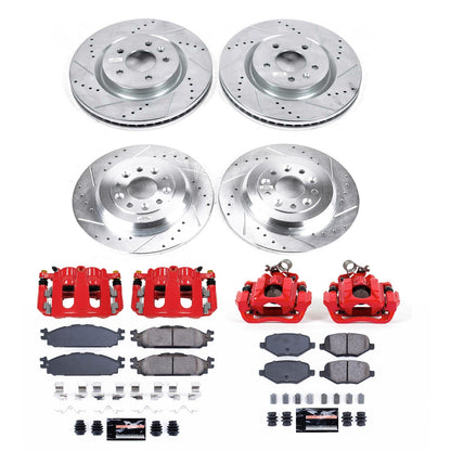 PowerStop Front & Rear Z23 Evolution Kit with Calipers | 2011–2019 Lincoln MKT (KC8971)