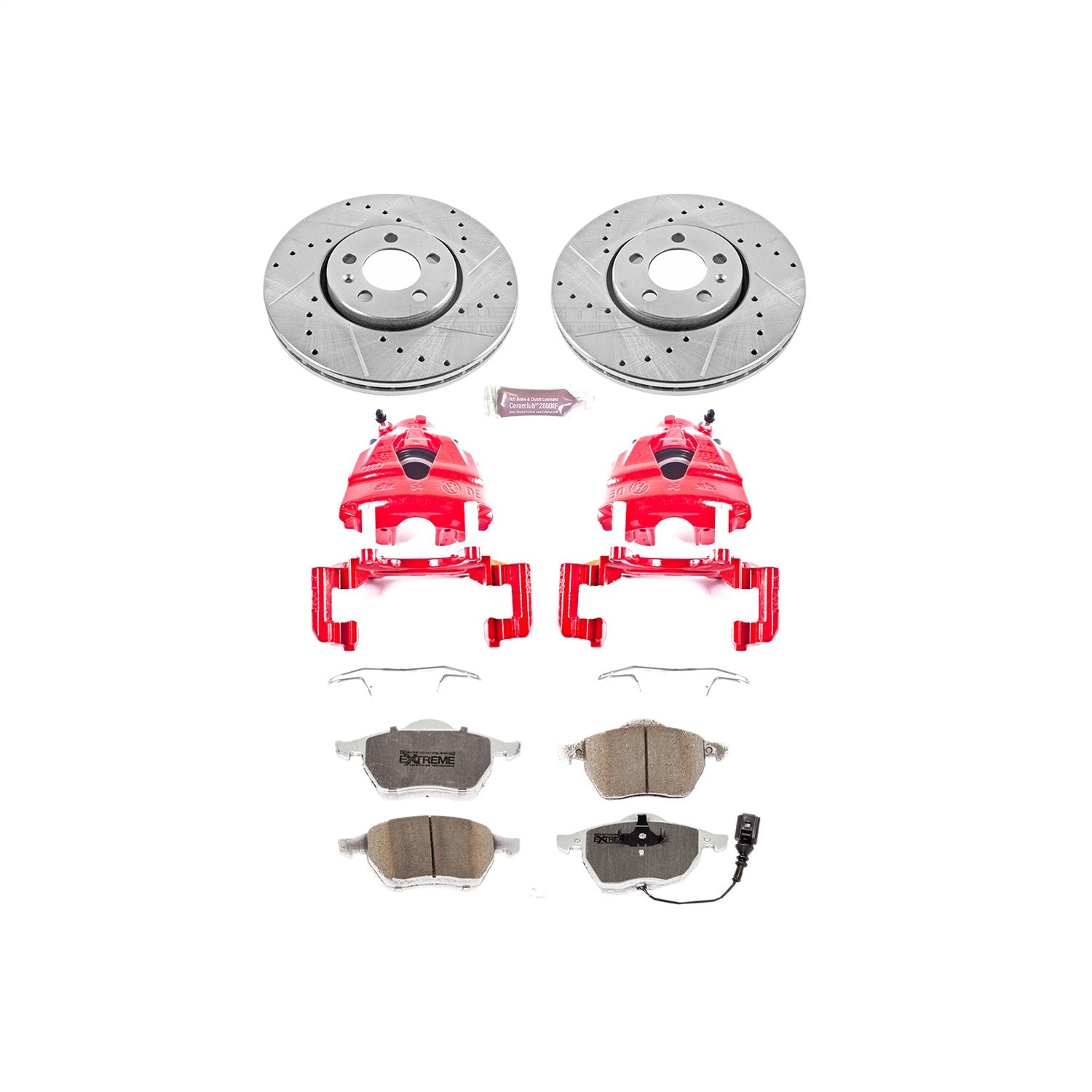 PowerStop Front Z26 Street Warrior Brake Kit with Calipers | 1999–2010 Volkswagen Beetle (KC898-26)