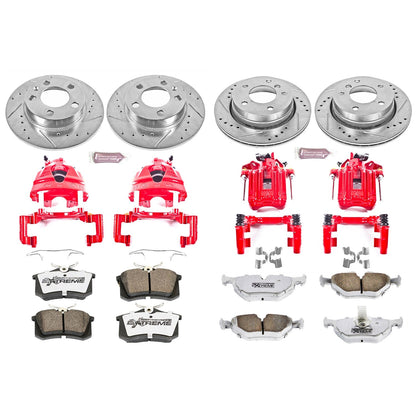 PowerStop Front & Rear Z26 Street Warrior Brake Kit with Calipers | 2001–2005 Volkswagen Jetta (KC899-26)