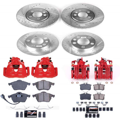 PowerStop Front & Rear Z23 Evolution Sport Brake Kit with Calipers | 1999 Volkswagen Beetle (KC899A)