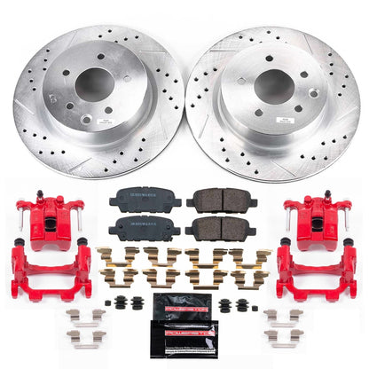 PowerStop Rear Z23 Evolution Kit with Calipers | 2008–2009 Infiniti EX35 (KC9064)