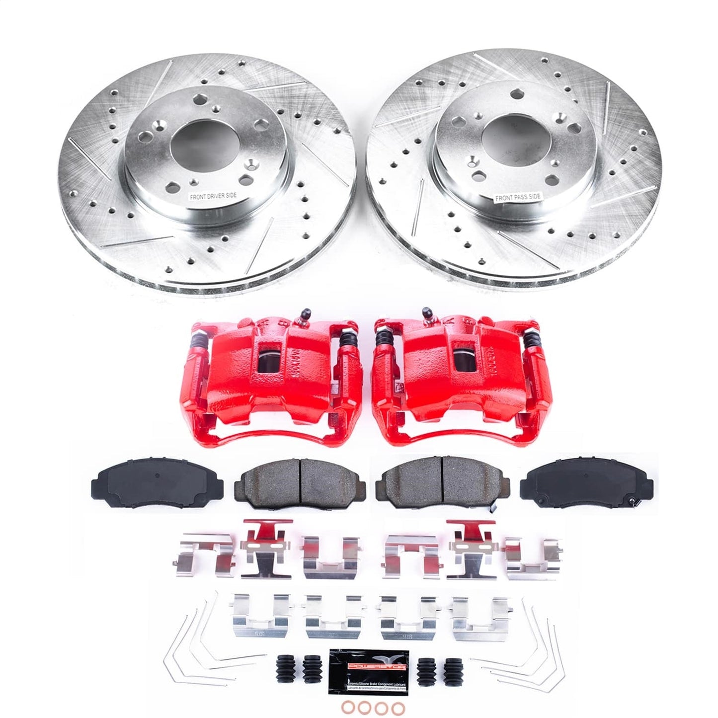 PowerStop Front Z23 Evolution Kit with Calipers | 2006–2011 Honda Civic (KC9109)