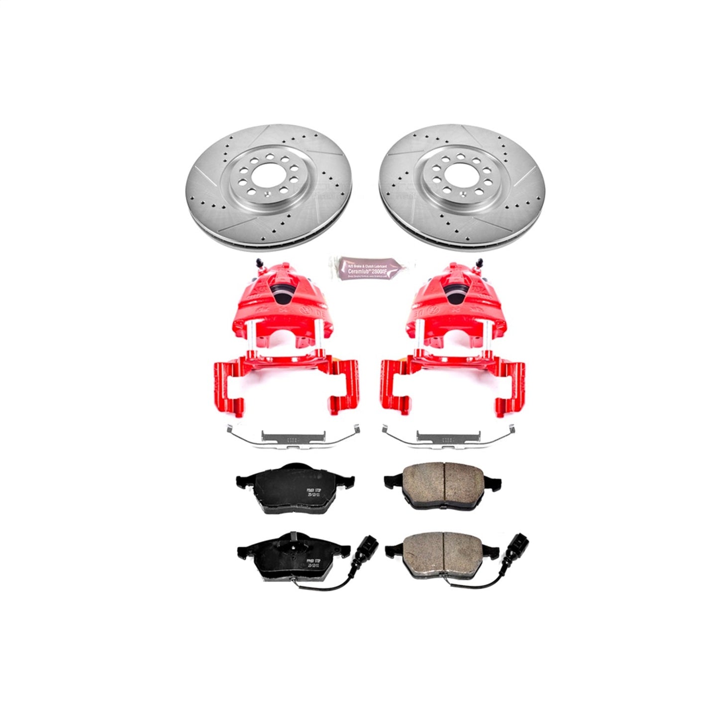 PowerStop Front Brake Kit with Calipers | 2002–2004 Volkswagen Golf (KC914)