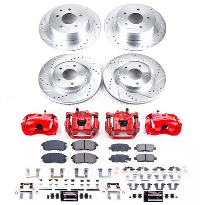 PowerStop Front and Rear Z23 Evolution Kit with Calipers | 2011–2017 Nissan Juke (KC9141)