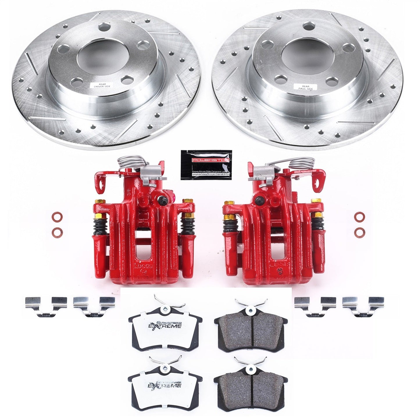 PowerStop Rear Z26 Street Warrior Brake Kit with Calipers | 2001–2005 Audi Allroad Quattro (KC940-26)