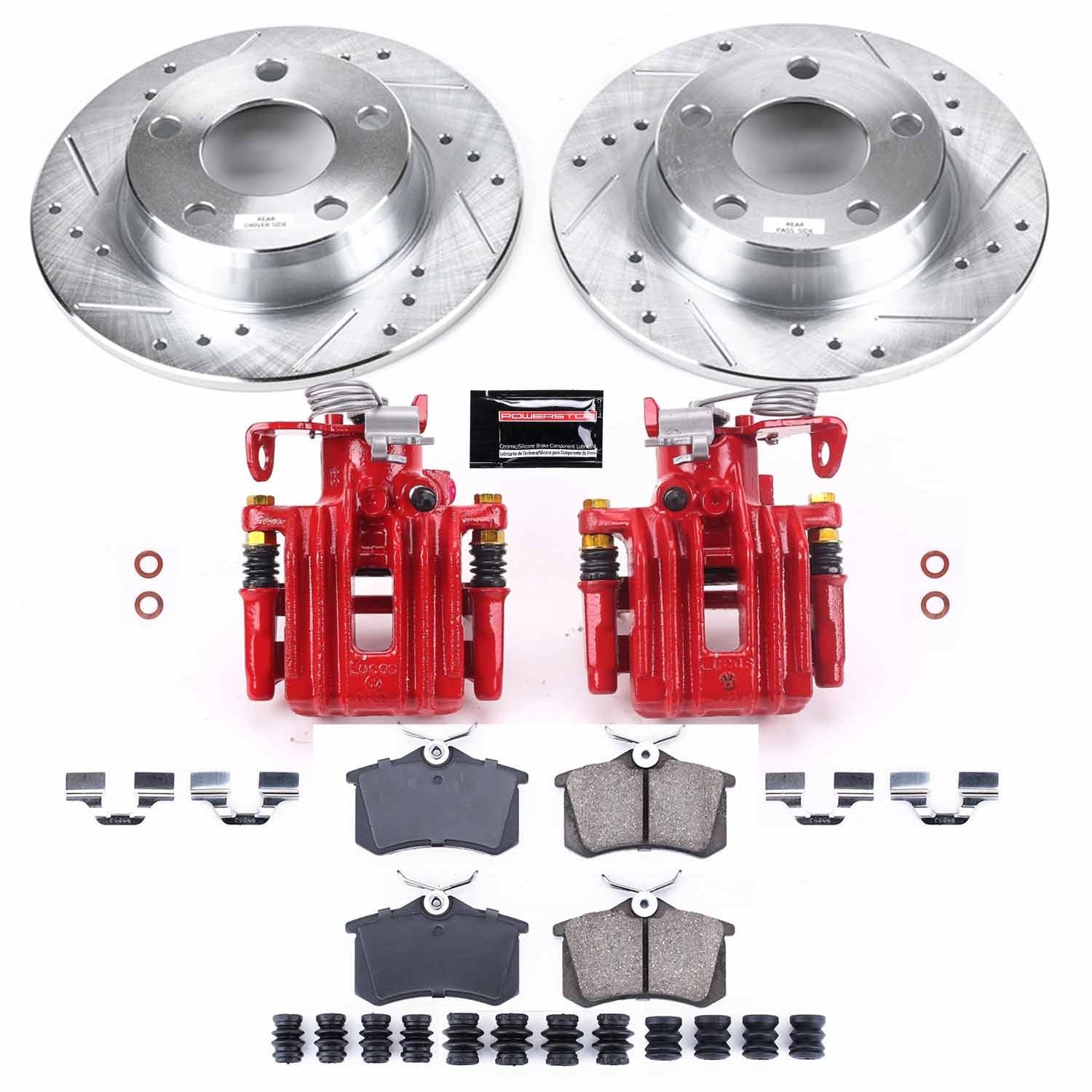 PowerStop Rear Z23 Evolution Sport Brake Kit with Calipers | 2001–2005 Audi Allroad Quattro (KC940)
