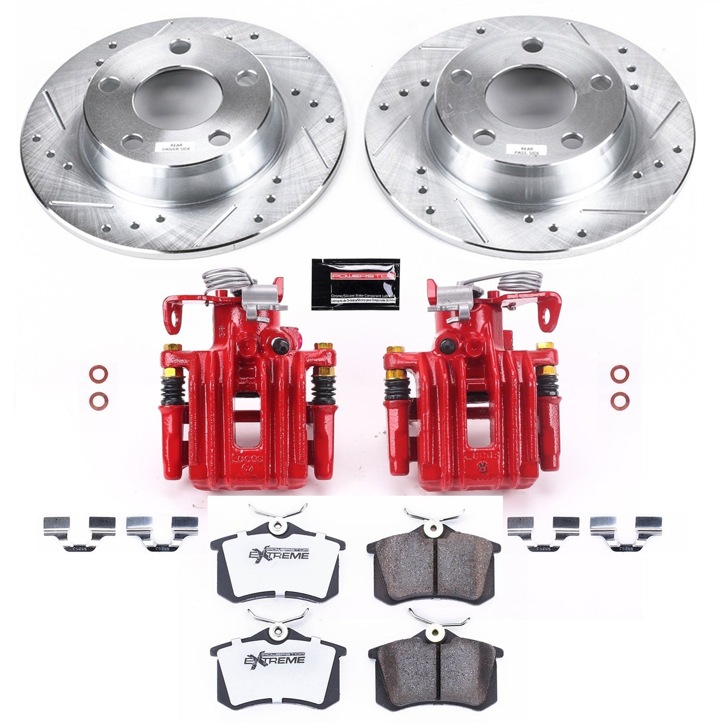 PowerStop Rear Z26 Street Warrior Brake Kit with Calipers | 1998–2004 Audi A6 Quattro (KC941-26)