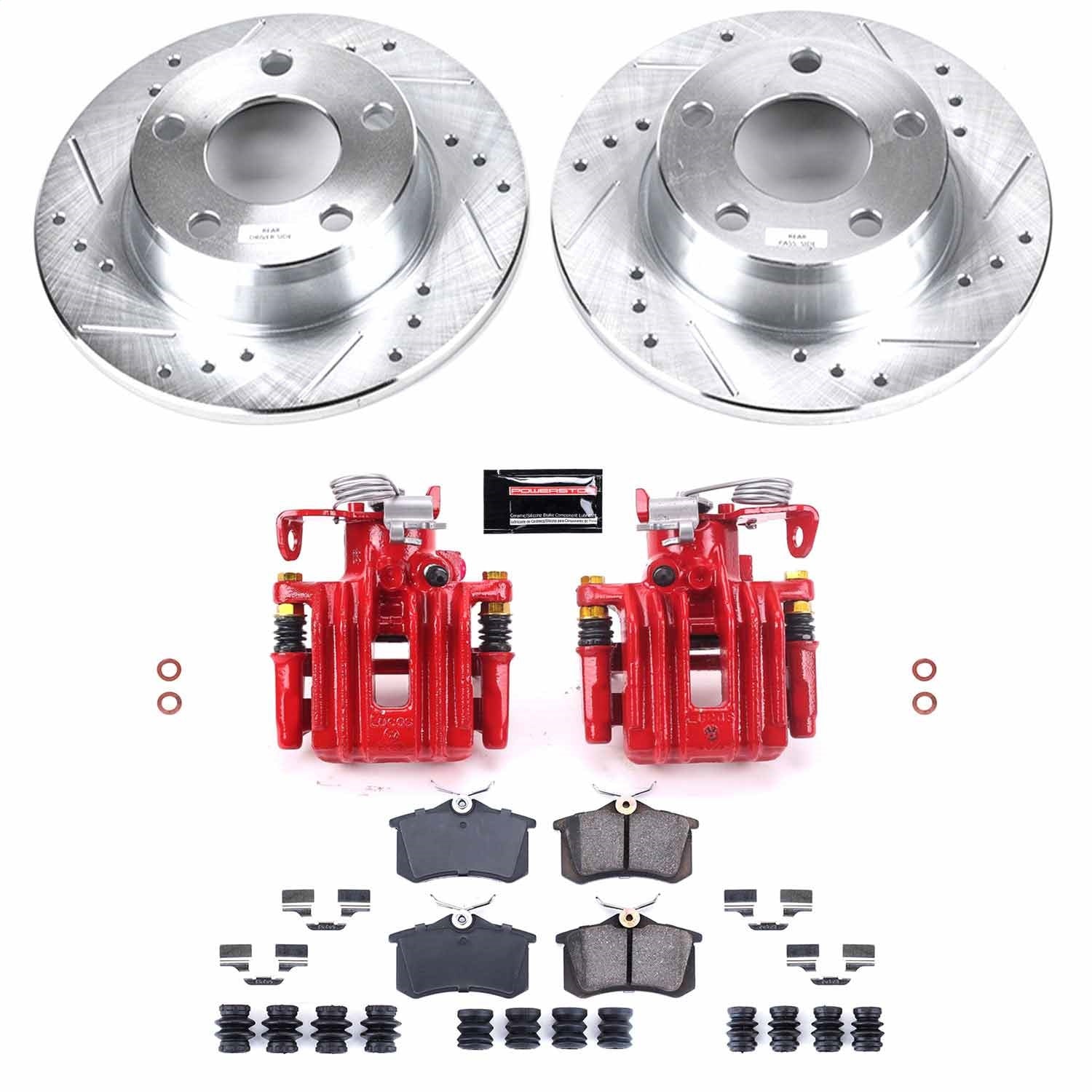 PowerStop Rear Z23 Evolution Sport Brake Kit with Calipers | 1998–2004 Audi A6 Quattro (KC941)