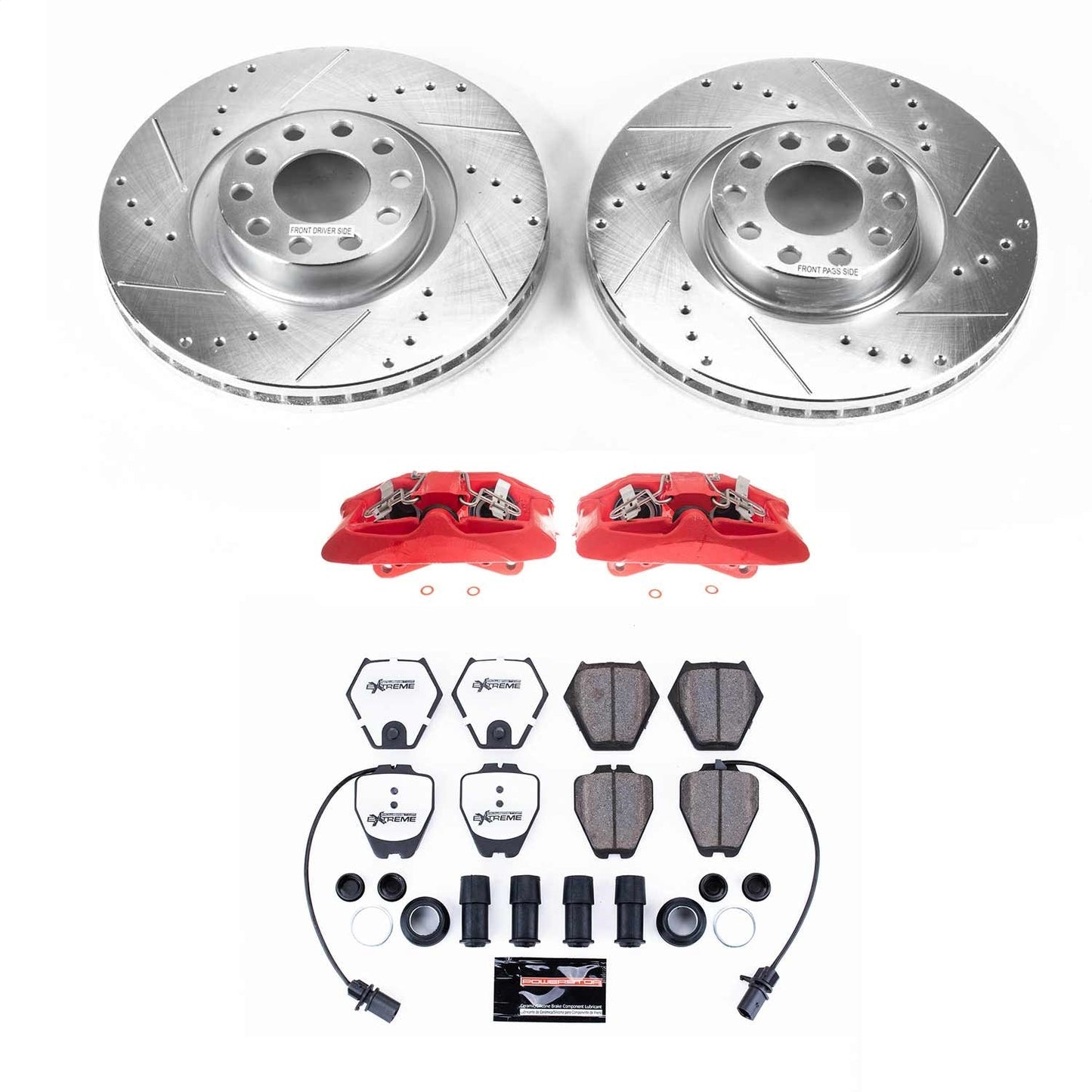 PowerStop Front Z26 Street Kit with Calipers | 2002–2003 Audi S6 (KC948-26)