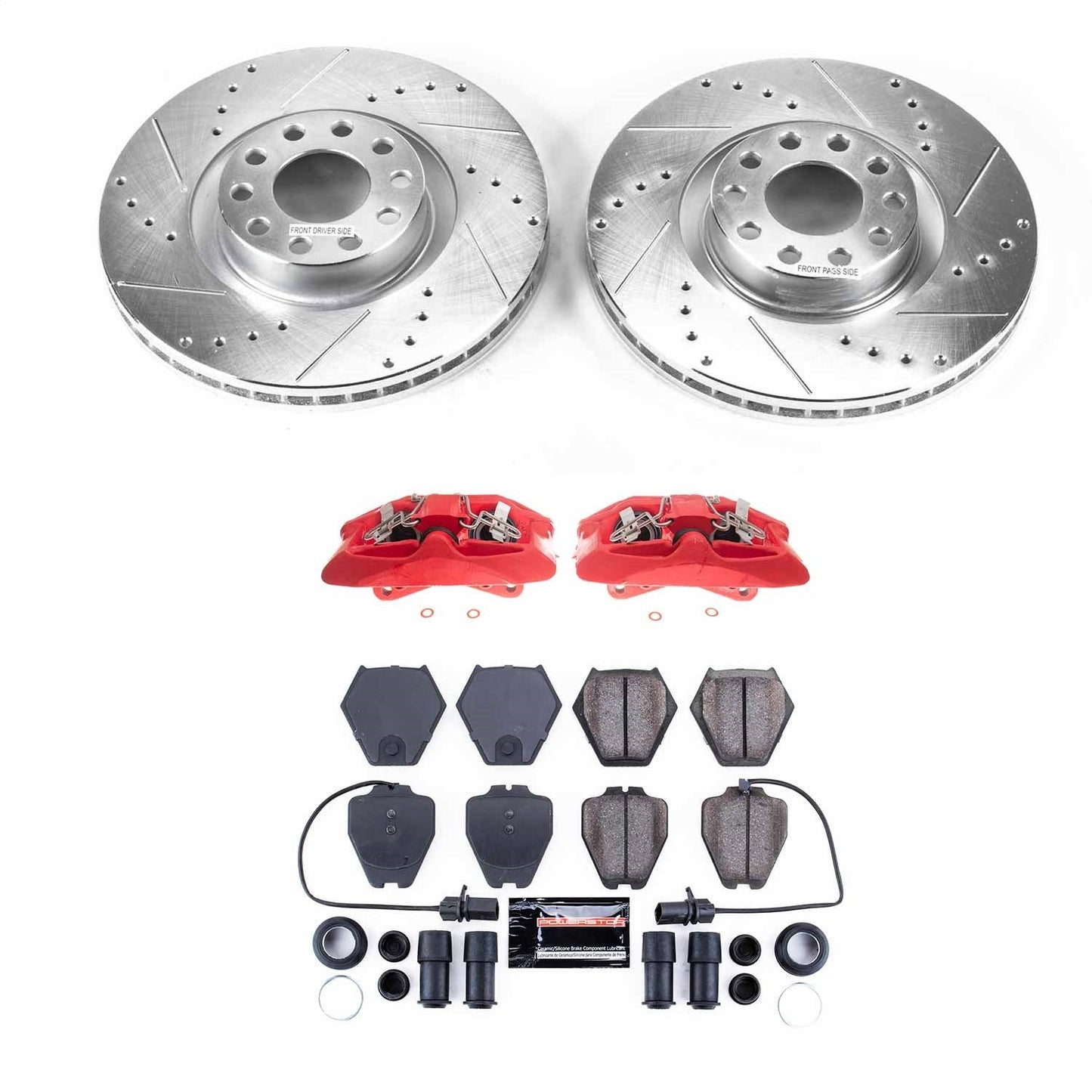 PowerStop Front Z23 Evolution Sport Brake Kit with Calipers | 2002–2004 Audi A6 Quattro (KC948)