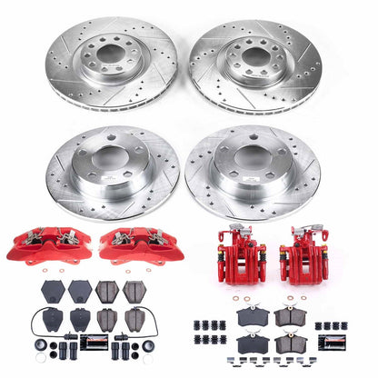 PowerStop Front & Rear Z23 Evolution Sport Brake Kit with Calipers | 2002–2004 Audi A6 Quattro (KC950)