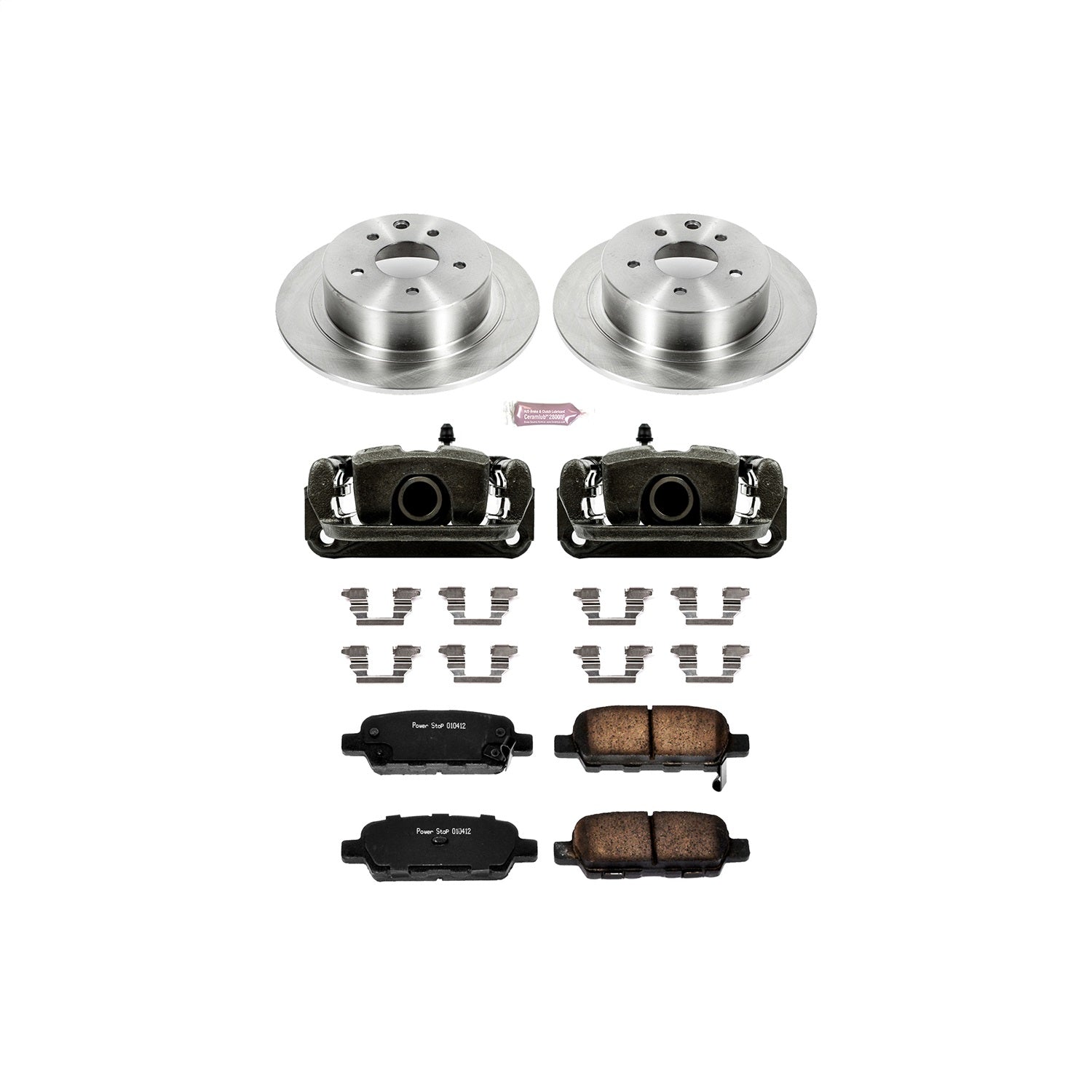 PowerStop Rear Brake Kit with Calipers | 2002–2006 Nissan Altima (KCOE098)