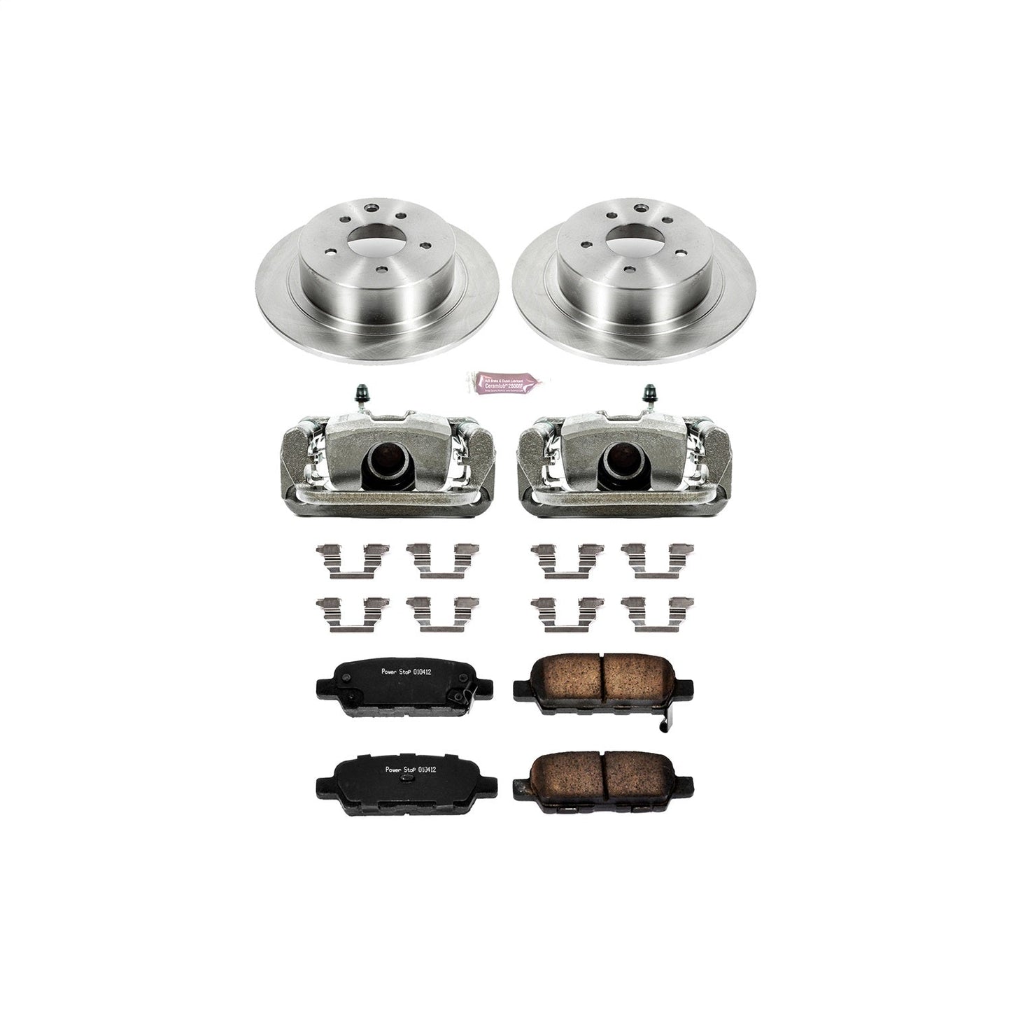 PowerStop Rear Brake Kit with Calipers | 2010–2012 Nissan Altima (KCOE098A)