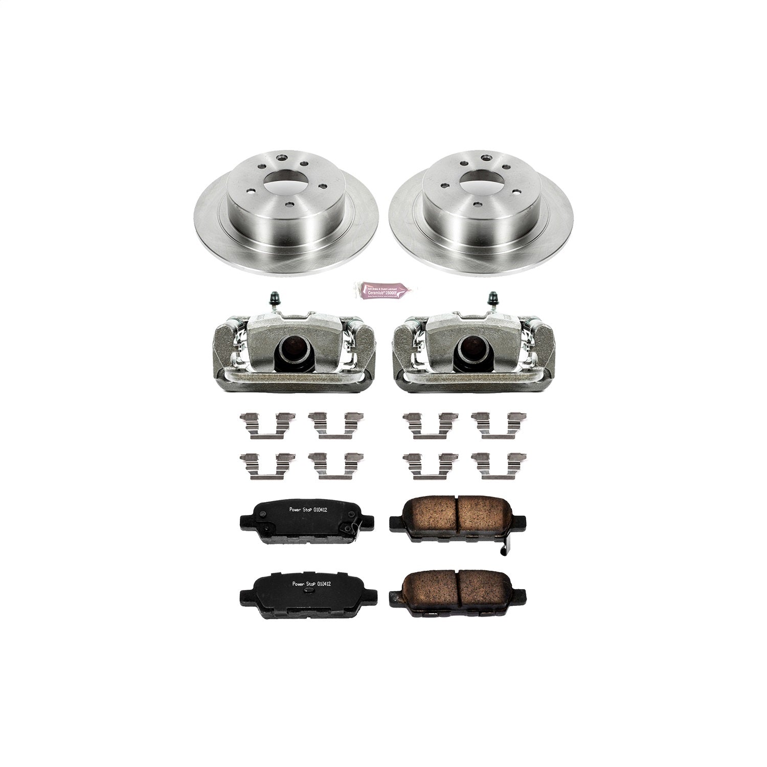PowerStop Rear Brake Kit with Calipers | 2010–2012 Nissan Altima (KCOE098A)