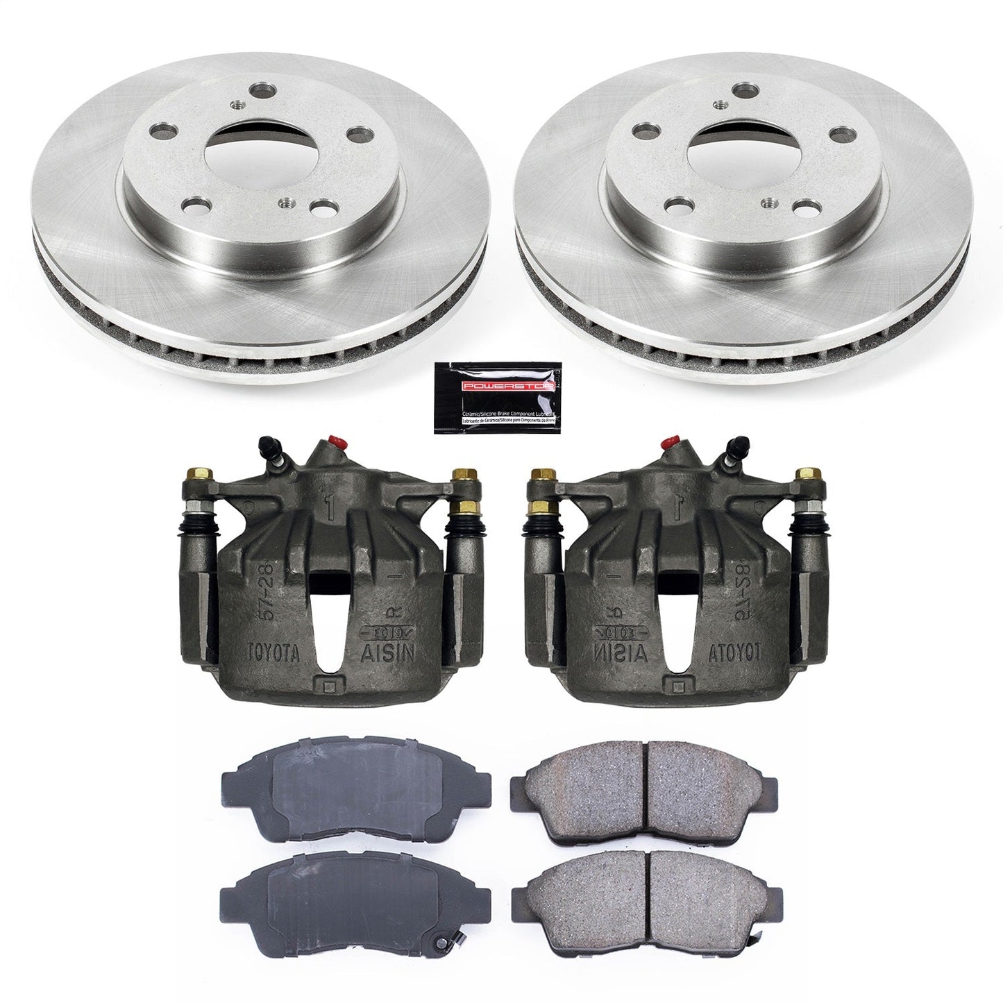 PowerStop Front Autospecialty Brake Kit with Calipers | 1992–2001 Toyota Camry (KCOE1052)