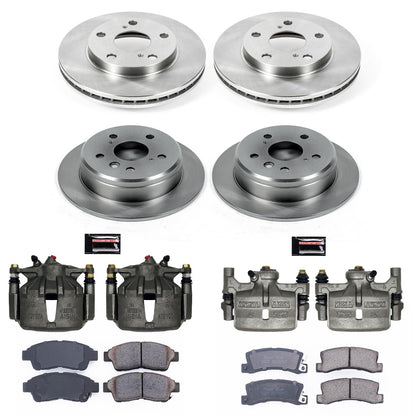 PowerStop Front & Rear Brake Kit with Calipers | 1992–1996 Toyota Camry (KCOE1053)