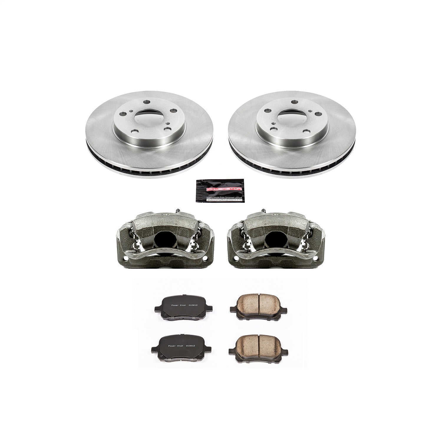 PowerStop Front Autospecialty Brake Kit with Calipers | 1997–2001 Lexus ES300 (KCOE1058)
