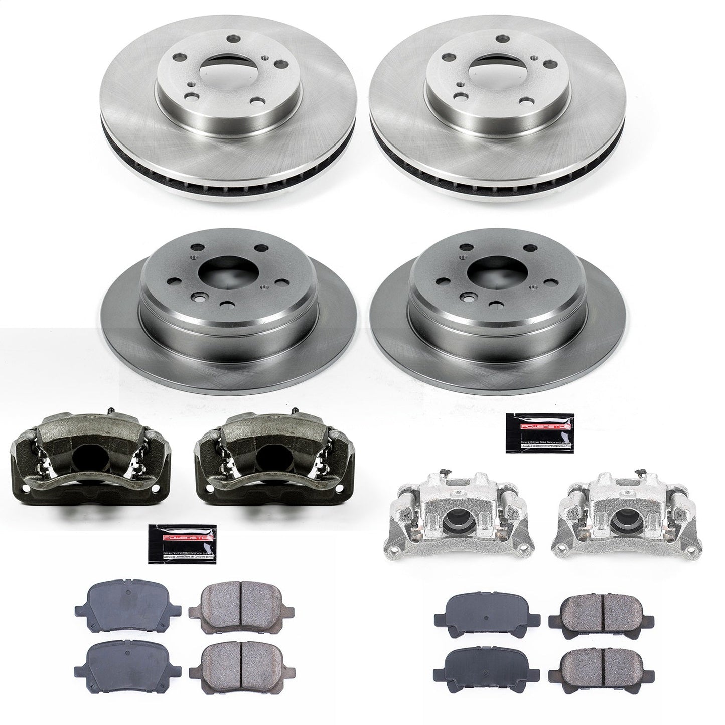 PowerStop Front & Rear Autospecialty Brake Kit with Calipers | 2000–2001 Toyota Camry (KCOE1060A)
