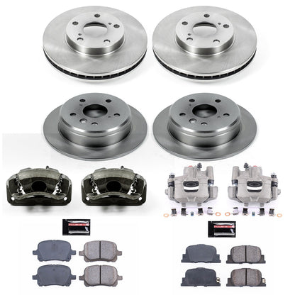 PowerStop Front & Rear Brake Kit with Calipers | 2000–2001 Lexus ES300 (KCOE1061)