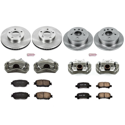 PowerStop Front & Rear Brake Kit with Calipers | 2002–2006 Toyota Camry (KCOE1065)