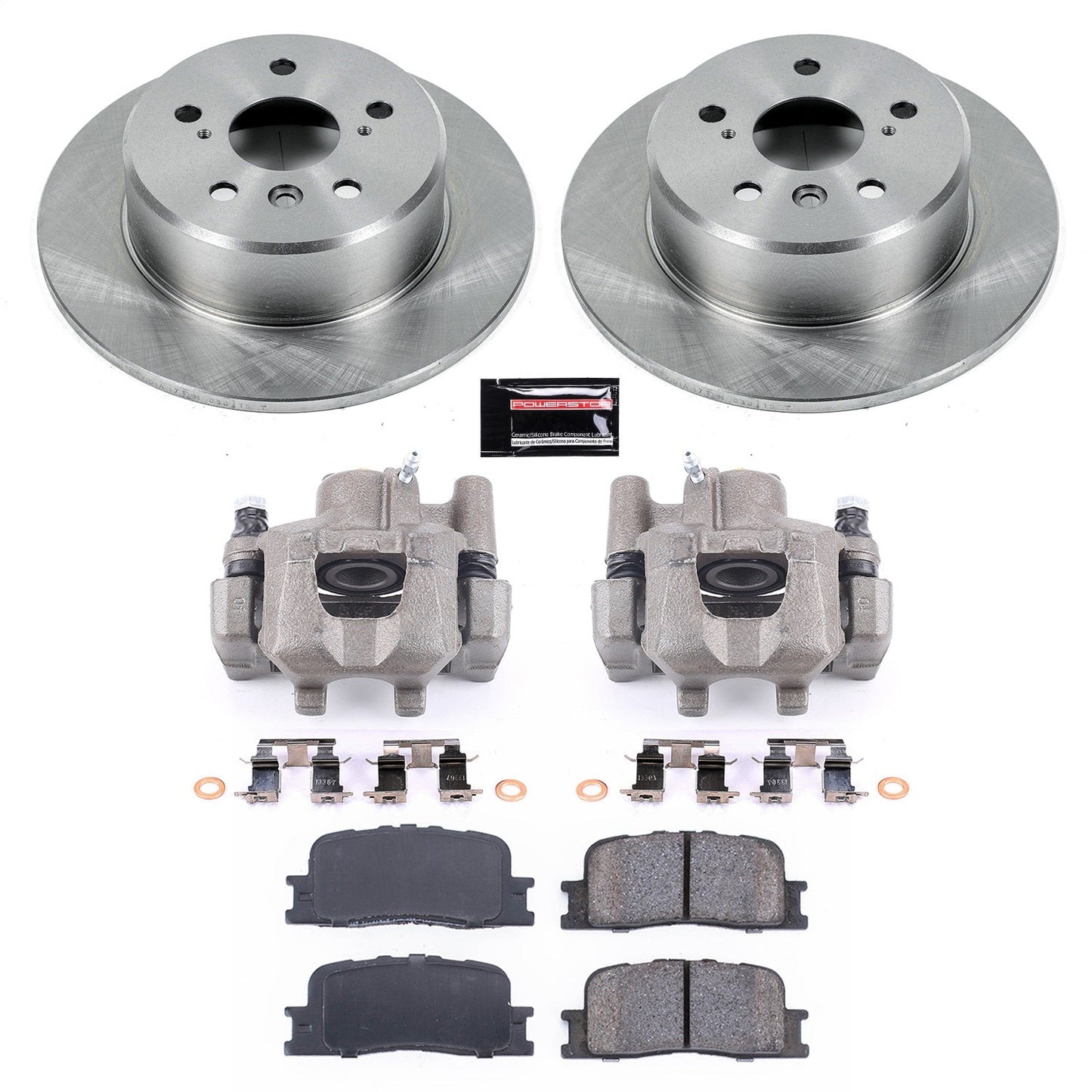 PowerStop Rear Autospecialty Brake Kit with Calipers | 2001–2003 Toyota Highlander (KCOE1069)