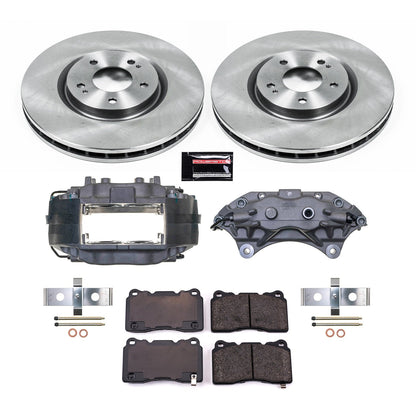 PowerStop Front Autospecialty Kit with Calipers | 2003–2006 Mitsubishi Lancer (KCOE107)