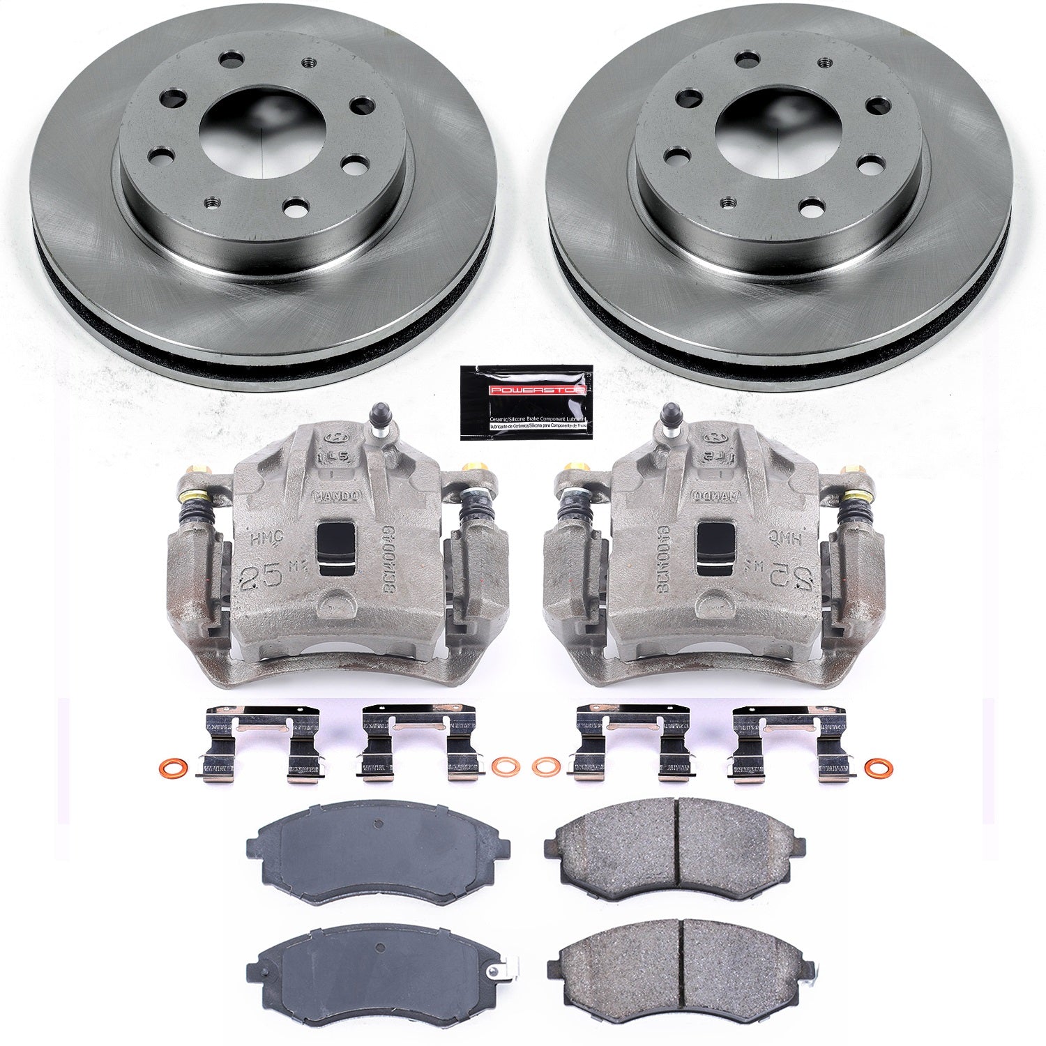 PowerStop Front Autospecialty Brake Kit with Calipers | 1999–2001 Hyundai Sonata (KCOE1087B)