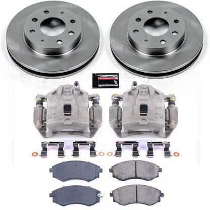 PowerStop Front Autospecialty Brake Kit with Calipers | 1999–2001 Hyundai Sonata (KCOE1087B)
